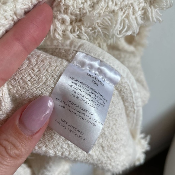 IRO Cream Jacket Dorthea Tweed Moto Jacket - Picture 13 of 16